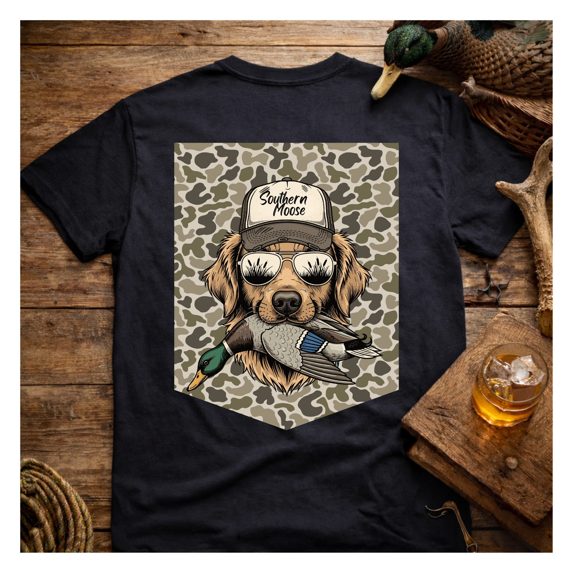 Camo Golden Retriever T-Shirt