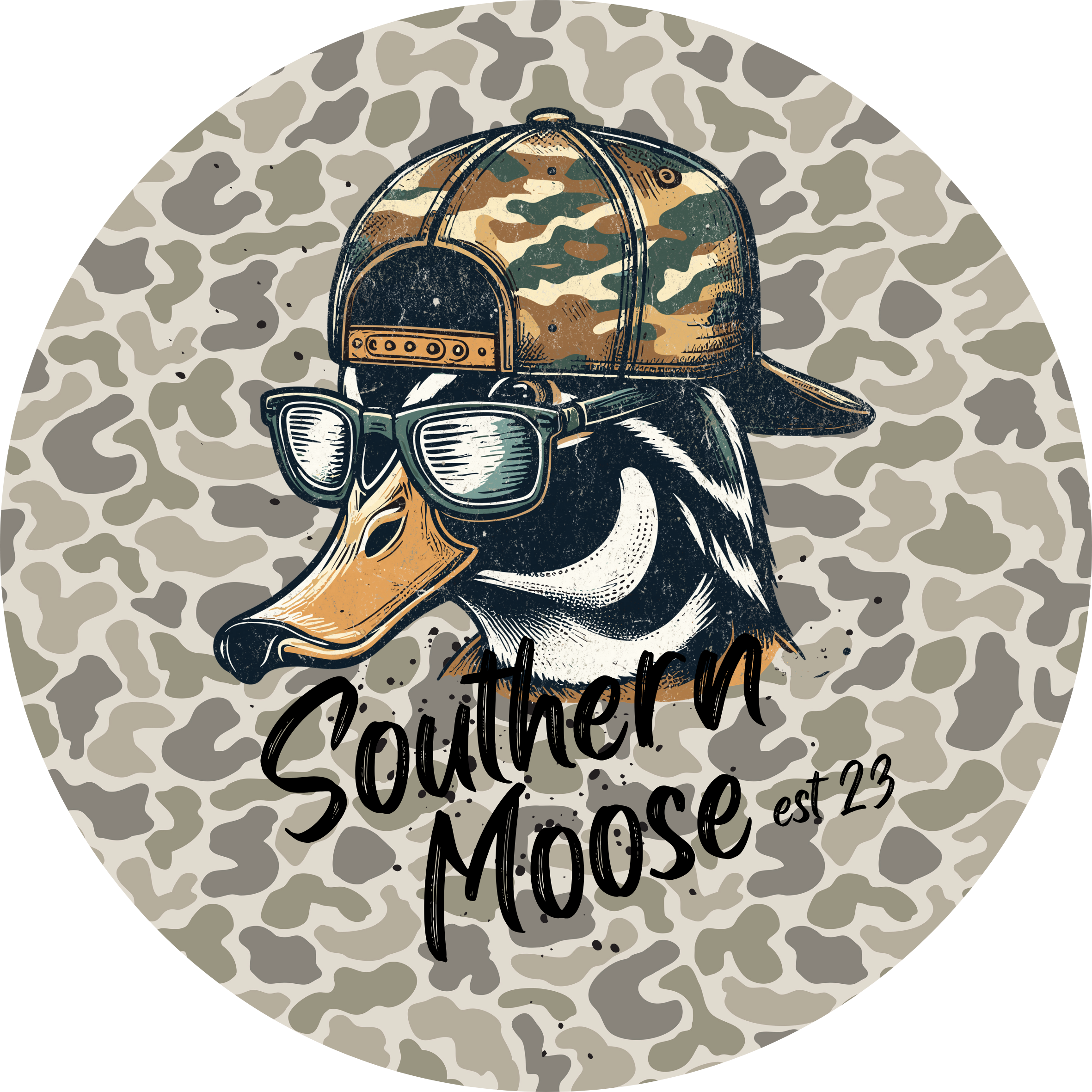 Camo Duck Sticker